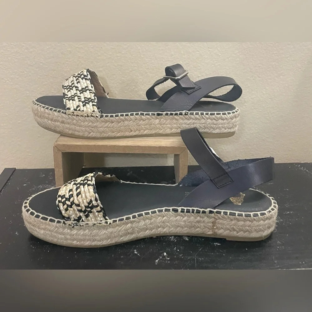 Paseart Women’s Leather Ankle Wrap Espadrille Sandals Size 40 US 9 Made in Spain - Picture 3 of 11